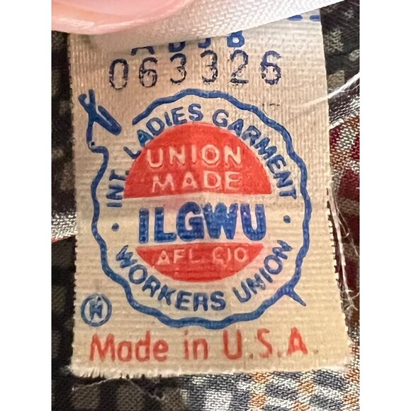 Vintage ILGWU Union-Made Plaid A-Line Skirt Dry Clean Only Size 2 Made In USA - Picture 2 of 8